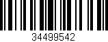 Código de barras (EAN, GTIN, SKU, ISBN): '34499542'