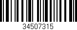 Código de barras (EAN, GTIN, SKU, ISBN): '34507315'
