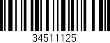Código de barras (EAN, GTIN, SKU, ISBN): '34511125'