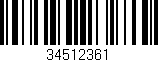 Código de barras (EAN, GTIN, SKU, ISBN): '34512361'