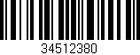 Código de barras (EAN, GTIN, SKU, ISBN): '34512380'