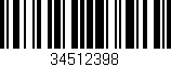 Código de barras (EAN, GTIN, SKU, ISBN): '34512398'
