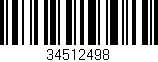 Código de barras (EAN, GTIN, SKU, ISBN): '34512498'