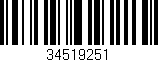 Código de barras (EAN, GTIN, SKU, ISBN): '34519251'