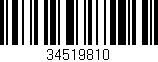 Código de barras (EAN, GTIN, SKU, ISBN): '34519810'