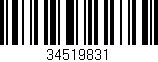Código de barras (EAN, GTIN, SKU, ISBN): '34519831'