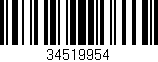 Código de barras (EAN, GTIN, SKU, ISBN): '34519954'