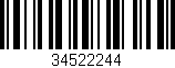 Código de barras (EAN, GTIN, SKU, ISBN): '34522244'