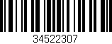 Código de barras (EAN, GTIN, SKU, ISBN): '34522307'