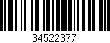 Código de barras (EAN, GTIN, SKU, ISBN): '34522377'
