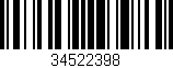 Código de barras (EAN, GTIN, SKU, ISBN): '34522398'