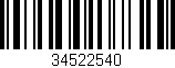 Código de barras (EAN, GTIN, SKU, ISBN): '34522540'