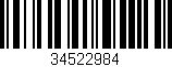 Código de barras (EAN, GTIN, SKU, ISBN): '34522984'