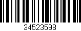 Código de barras (EAN, GTIN, SKU, ISBN): '34523598'