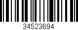 Código de barras (EAN, GTIN, SKU, ISBN): '34523694'