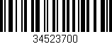 Código de barras (EAN, GTIN, SKU, ISBN): '34523700'