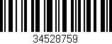 Código de barras (EAN, GTIN, SKU, ISBN): '34528759'