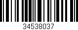 Código de barras (EAN, GTIN, SKU, ISBN): '34538037'