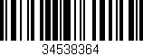 Código de barras (EAN, GTIN, SKU, ISBN): '34538364'