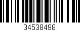 Código de barras (EAN, GTIN, SKU, ISBN): '34538498'