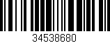 Código de barras (EAN, GTIN, SKU, ISBN): '34538680'