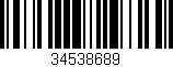 Código de barras (EAN, GTIN, SKU, ISBN): '34538689'