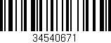 Código de barras (EAN, GTIN, SKU, ISBN): '34540671'