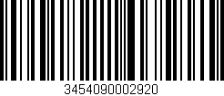 Código de barras (EAN, GTIN, SKU, ISBN): '3454090002920'