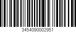 Código de barras (EAN, GTIN, SKU, ISBN): '3454090002951'