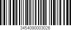 Código de barras (EAN, GTIN, SKU, ISBN): '3454090003026'