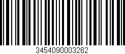 Código de barras (EAN, GTIN, SKU, ISBN): '3454090003262'