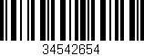 Código de barras (EAN, GTIN, SKU, ISBN): '34542654'