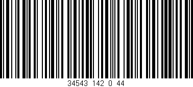 Código de barras (EAN, GTIN, SKU, ISBN): '34543_142_0_44'