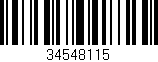 Código de barras (EAN, GTIN, SKU, ISBN): '34548115'