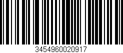 Código de barras (EAN, GTIN, SKU, ISBN): '3454960020917'