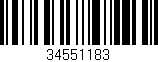 Código de barras (EAN, GTIN, SKU, ISBN): '34551183'