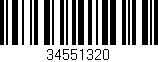 Código de barras (EAN, GTIN, SKU, ISBN): '34551320'