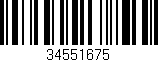 Código de barras (EAN, GTIN, SKU, ISBN): '34551675'