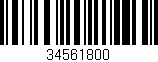 Código de barras (EAN, GTIN, SKU, ISBN): '34561800'