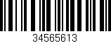 Código de barras (EAN, GTIN, SKU, ISBN): '34565613'