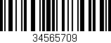 Código de barras (EAN, GTIN, SKU, ISBN): '34565709'