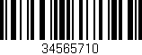 Código de barras (EAN, GTIN, SKU, ISBN): '34565710'