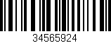 Código de barras (EAN, GTIN, SKU, ISBN): '34565924'