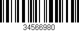 Código de barras (EAN, GTIN, SKU, ISBN): '34566980'