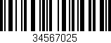 Código de barras (EAN, GTIN, SKU, ISBN): '34567025'
