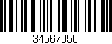 Código de barras (EAN, GTIN, SKU, ISBN): '34567056'