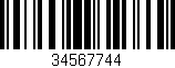 Código de barras (EAN, GTIN, SKU, ISBN): '34567744'