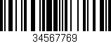 Código de barras (EAN, GTIN, SKU, ISBN): '34567769'