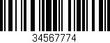 Código de barras (EAN, GTIN, SKU, ISBN): '34567774'