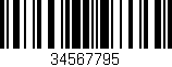 Código de barras (EAN, GTIN, SKU, ISBN): '34567795'